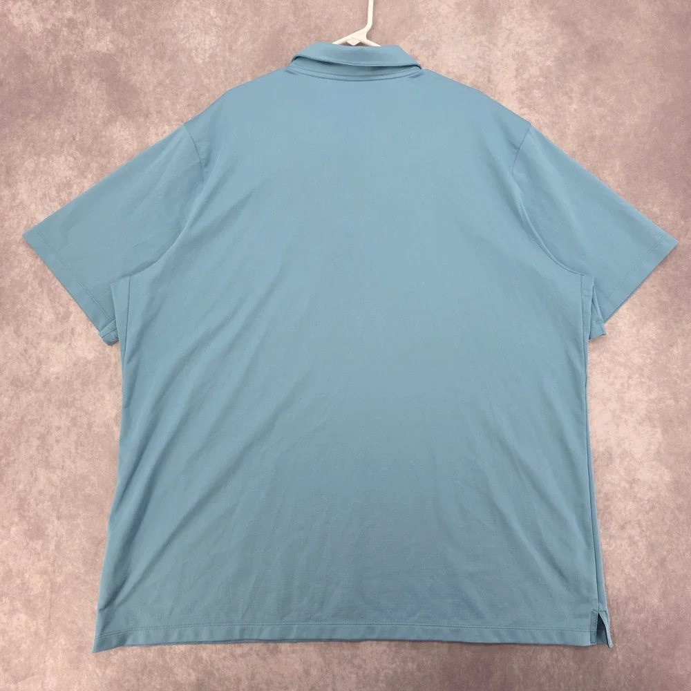Nike Dri-FIT Golf Polo Shirt Mens 3XL Blue Short Sleeve Swoosh Athletic Top Soft